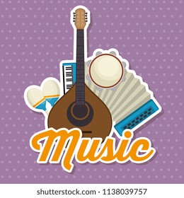 set musical instruments icons