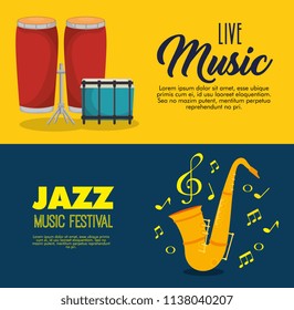 set musical instruments icons