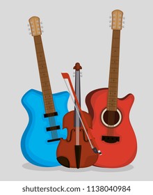 set musical instruments icons