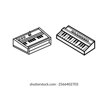 set of musical instruments vector