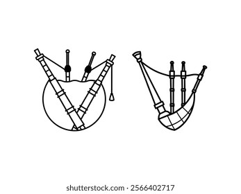 set of musical instruments vector