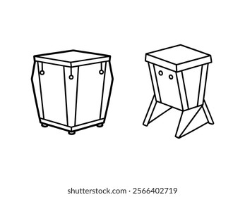 set of musical instruments vector