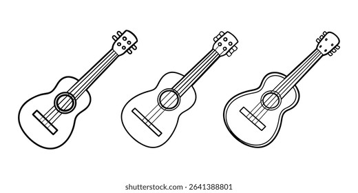 Set of musical instruments vector illustration with guitar bass and electric instruments
