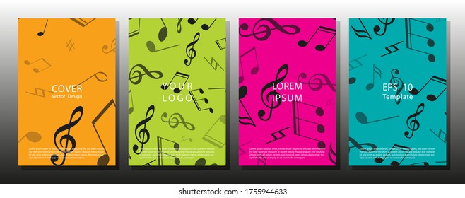 Conjunto del concepto de ilustración musical de ornamento. Afiche del bar Karaoke. Tarjeta de bienvenida decorativa vectorial étnica o fondo de diseño de invitación. concepto de música en directo.