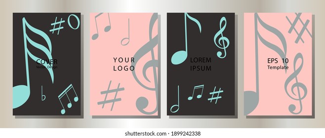 Set of musical ornament illustration concept. Art music, book, poster, abstract, ottoman motifs, element. Vector decorative ethnic greeting card or invitation design background. live music concept.