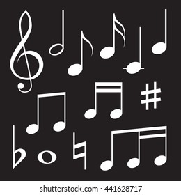 Set of musical symbols