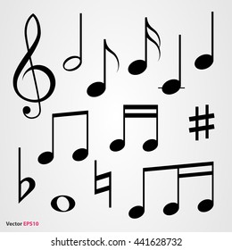 Set of musical symbols