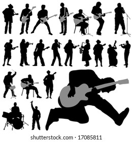 set of musician vector