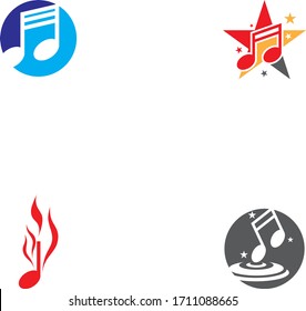 Vektorillustration-Symbol für Musik-Notizen festlegen