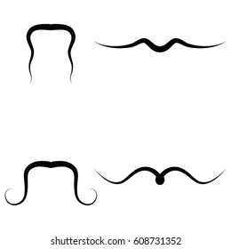 Set of mustache.