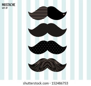 Set of mustache (mustache collection)