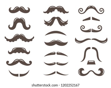 set of mustache icons