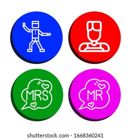 Set of mustache icons. Such as Funky, Barber, Mrs, Mr , mustache icons