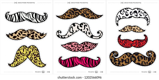 set of mustache props for photo shoots