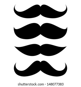 Set Of Mustache. Vector Illustration