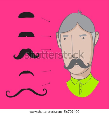 set of mustaches