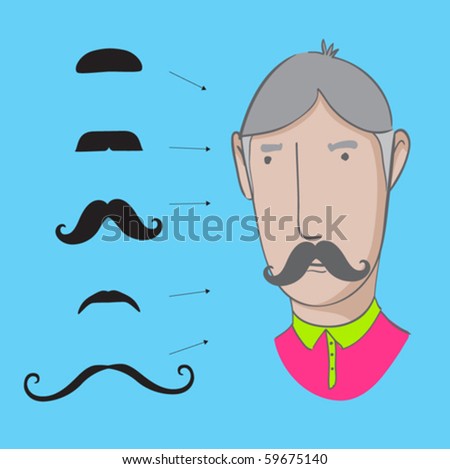 set of mustaches
