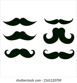 set of mustaches, vector illustration symbol