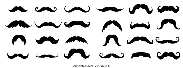 Set of mustachesset vector illustration