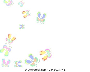 Set of mysterious seamless pattern, label with fantasy colored butterfly, moths, crescent moon, stars, star dust, text.  Conceptual illustration of growth and life .