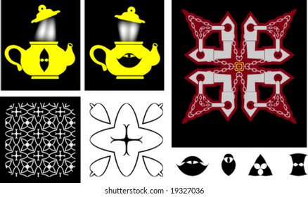 Set of mystical clip-arts