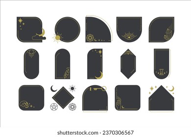 Set of Mystical Frame Blank Shape
