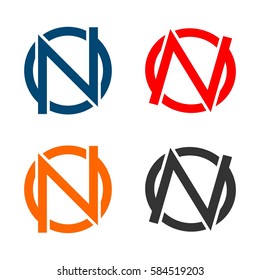 set N Letter Logo Template Illustration Design Illustration Design. Vector EPS 10.