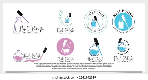 plantilla de diseño de logotipo de pinturas de uñas