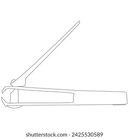 A set of nail clippers in outline