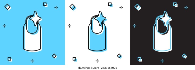 Set Nail manicure icon isolated on blue and white, black background.  Vector