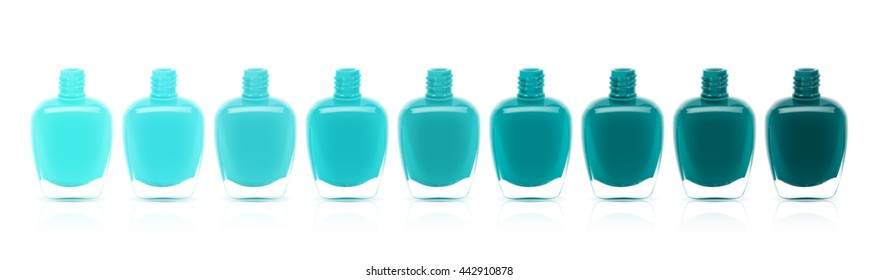 Set of nail polish leaking out of the bottle. Manicure and pedicure varnish. Vector illustration