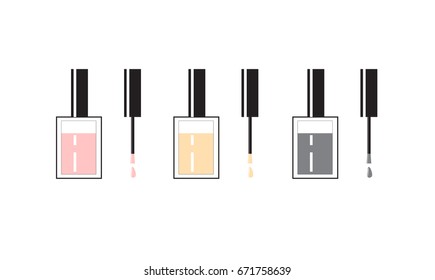 set of nail polishes
