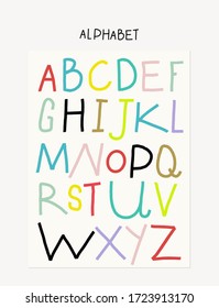 Set of naive english alphabet letters