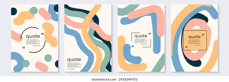 Un conjunto de ingenuas formas abstractas de juguete infantil estilo doodle plantillas. Ideal para carteles, tarjetas, invitaciones, volantes, portadas, banner, carteles, folletos y otros diseños gráficos