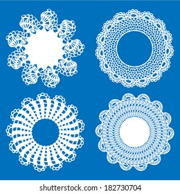 Set of napkin elegant design elements