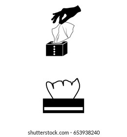 Set of Napkin vector icons.