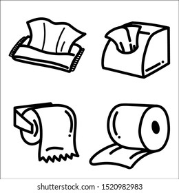 Set of Napkins Related Vector Line Icons. 