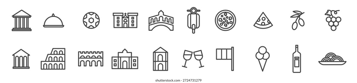 conjunto de ilustração de vetor napoli