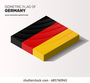 A set of national flags in isometry. Germany.