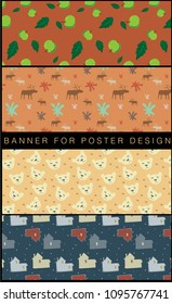 set of natural banner for Poster vector Design