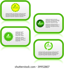 Set of natural banners. Vector set.