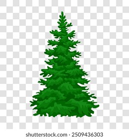 Set for natural decor. Evergreen forest pine, tree isolated. Park, alley Christmas tree. Vector illustration. Eps 10