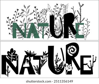 Set of natural and organic logo in modern design. Natural logo for branding, corporate identity, packaging and business card.