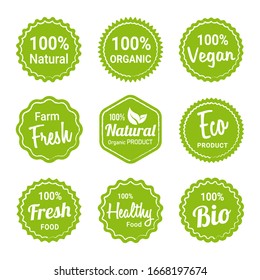 Set natural organic product labels