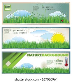 Set of Natural Spring Banners