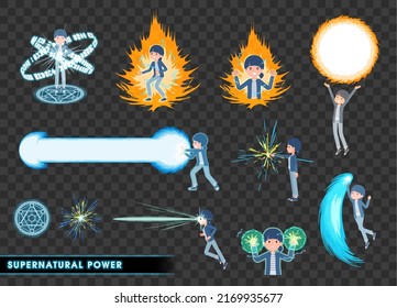 A Set Of Natural Style Women Who Demonstrate Supernatural Powers.It's Vector Art So Easy To Edit.