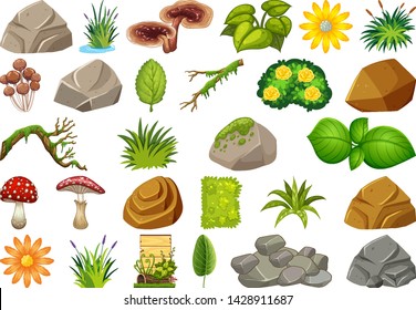 Set of nature element illustration