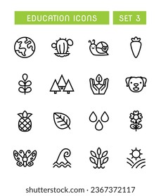 Set Of Nature And Environment Icons