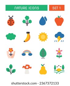 Set Of Nature And Environment Icons
