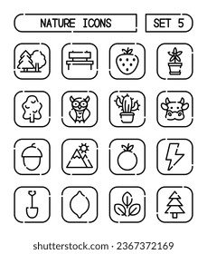 Set Of Nature And Environment Icons